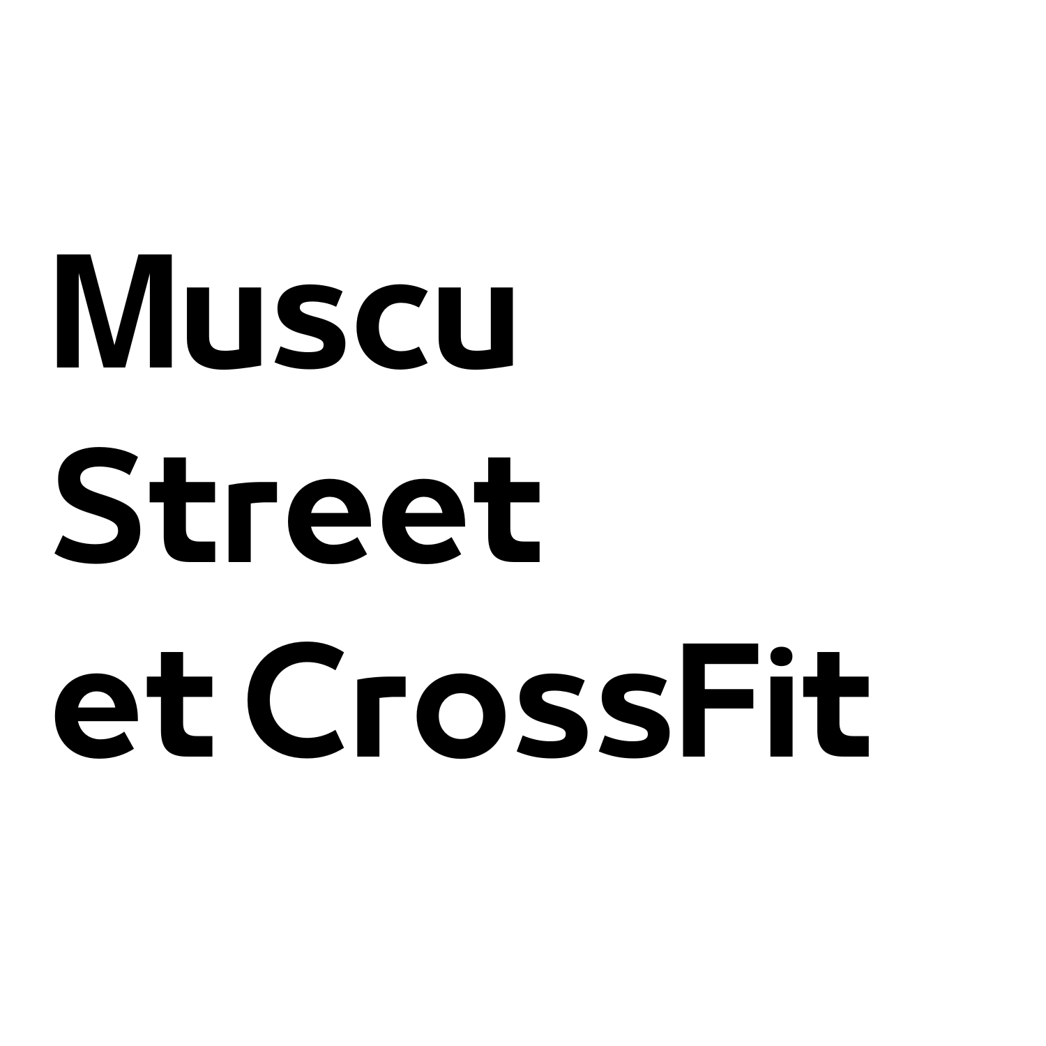 Muscu Street et Crossfit podcast artwork